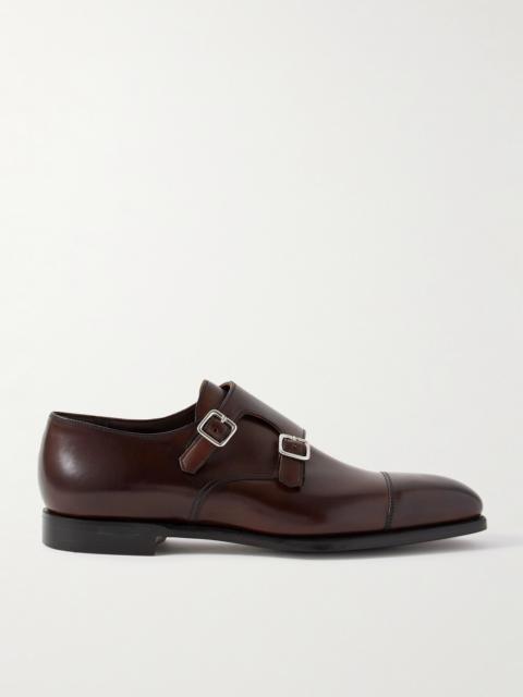 GEORGE CLEVERLEY Thomas Cap-Toe Leather Monk-Strap Shoes
