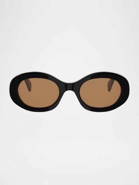 CELINE Triomphe 52mm Rectangular Sunglasses