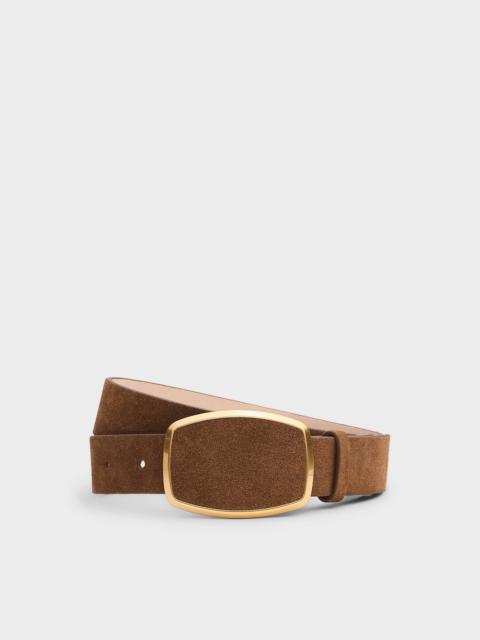 rag & bone Wyatt Plaque Suede Belt