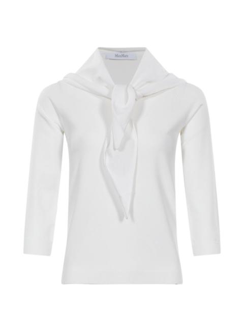 Max Mara scarf-detail three-quarter sleeve sweater