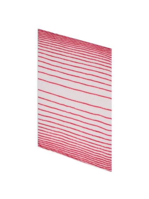 striped sheer-finish scarf