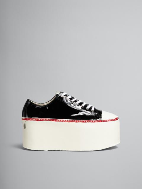 PATENT LEATHER PLATFORM SNEAKER