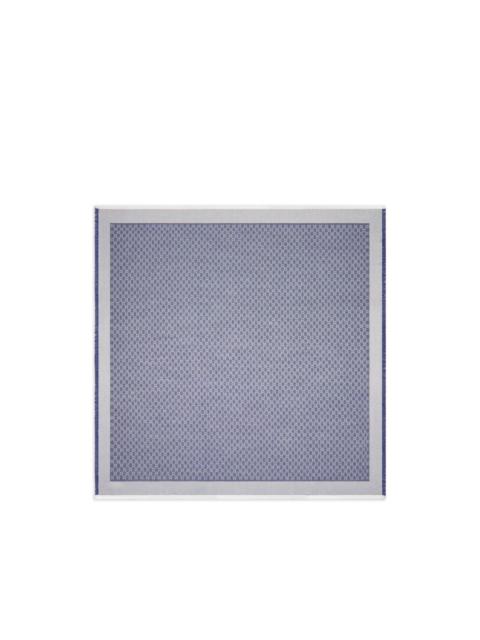 GUCCI fringed logo-pattern shawl