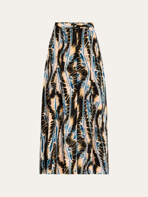 ULLA JOHNSON Rowan Button-Front Silk Skirt