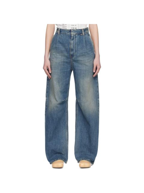 Blue Wide-Leg Jeans