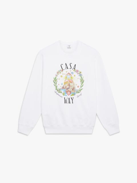 CASABLANCA White Casa Way Loopback Sweatshirt | Casablanca Paris