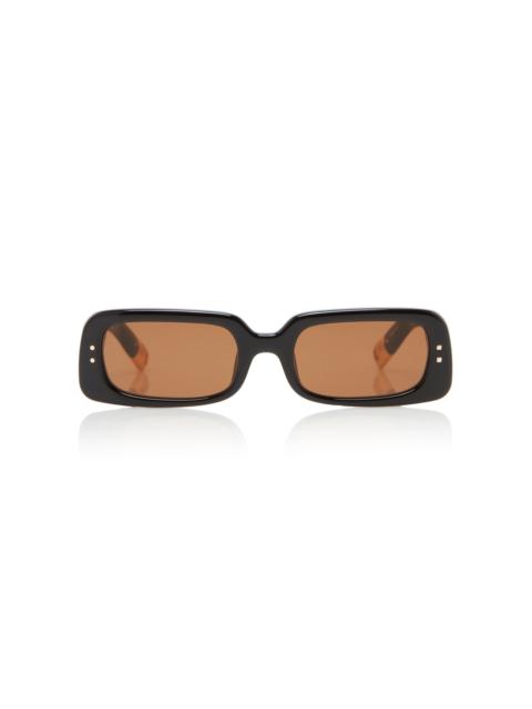 JACQUEMUS Rectangle-Frame Acetate Sunglasses black