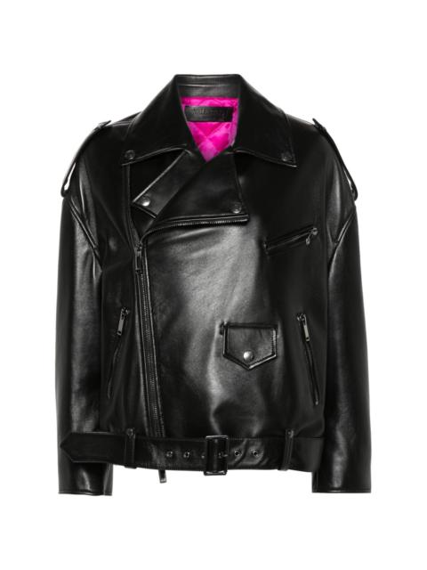 leather biker jacket