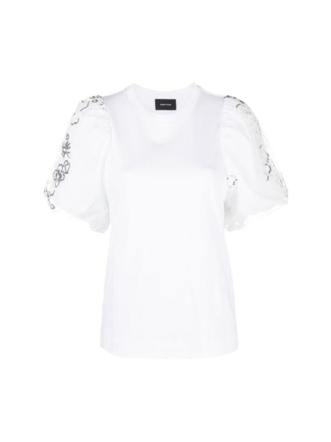 Simone Rocha sequin-embellished cotton T-shirt