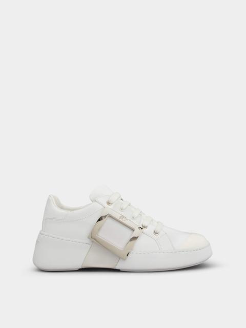 Viv' Skate Metal Buckle Sneakers in Soft Leather