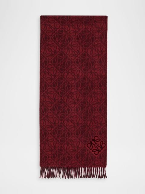 Loewe Anagram-Print Wool Blend Scarf