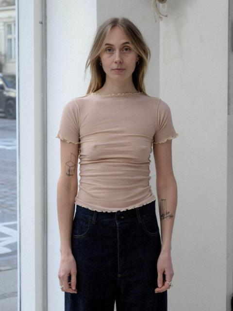 BASERANGE Vein Tee Shirt - Fine Organic Cotton Rib