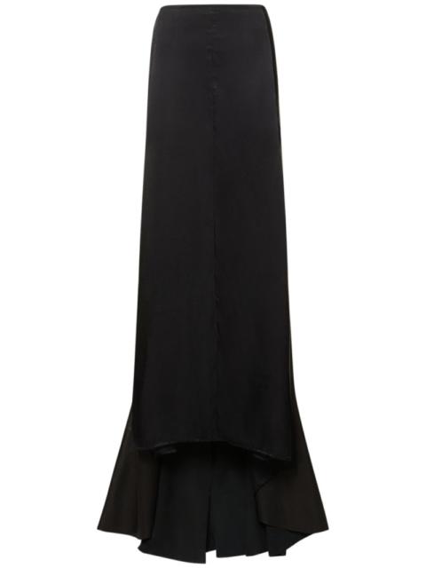 LUDOVIC DE SAINT SERNIN Satin midrise long skirt
