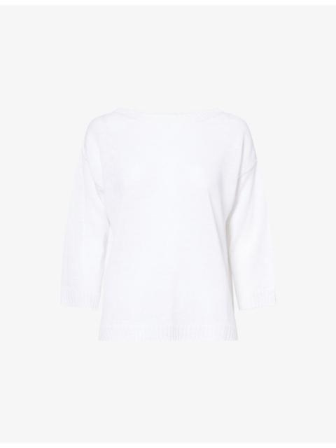 WEEKEND Max Mara Round-Neck Knitted Linen Top
