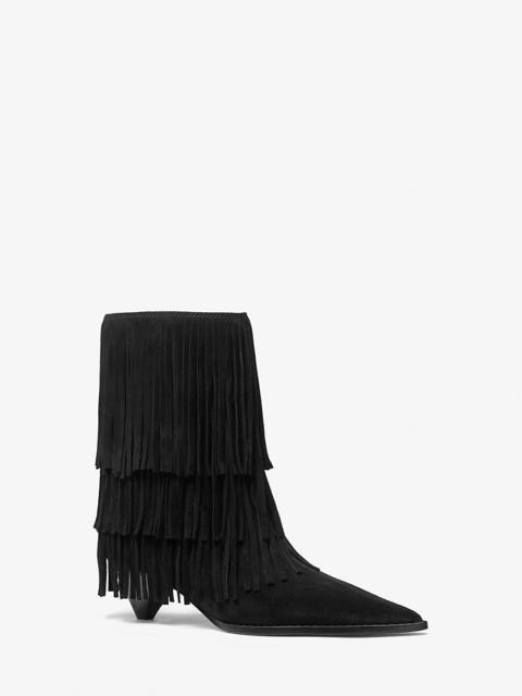 MICHAEL KORS Jayla Suede Fringed Ankle Boot