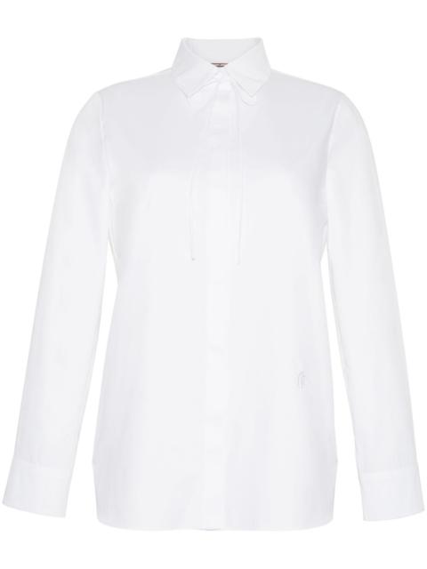 ADAM LIPPES thin bow cotton shirt
