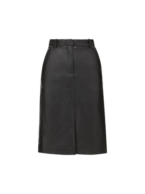 VERONICA BEARD MAXINE LEATHER MIDI SKIRT