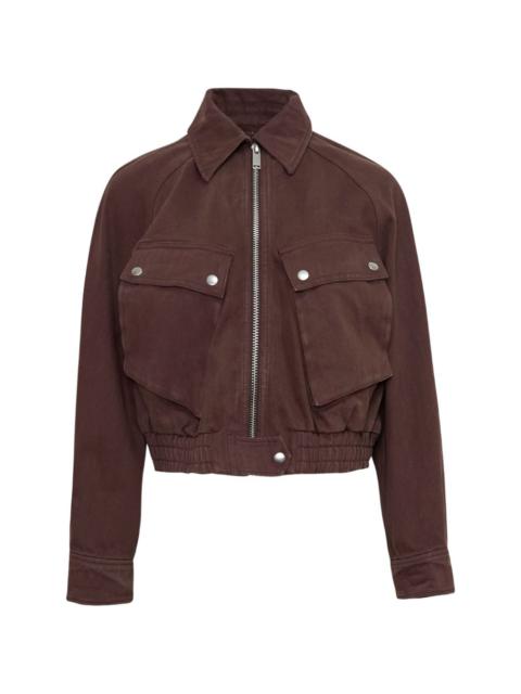 3.1 Phillip Lim cropped denim bomber jacket