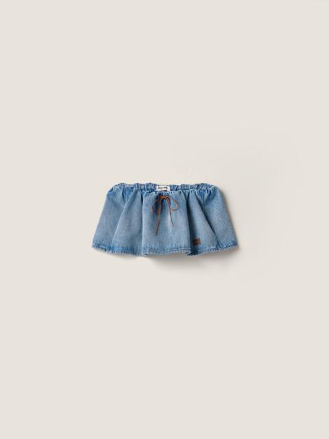 Miu Miu Washed denim miniskirt