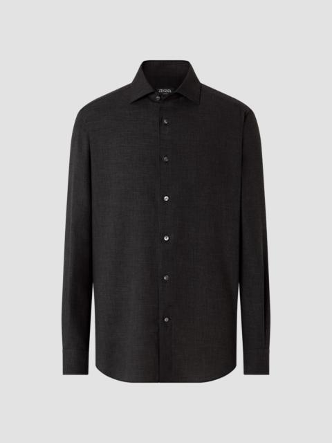 ZEGNA Men's Cashco Shirt - Black