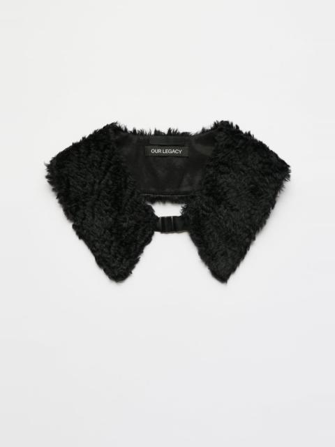 Our Legacy Jagged Collar Fuzzy Fur Black