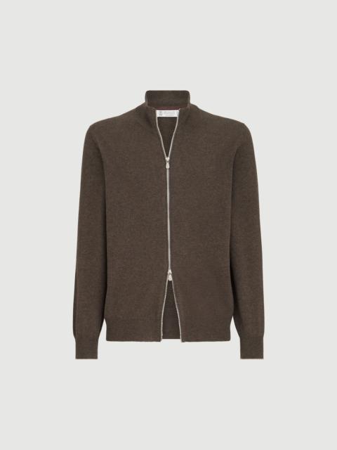 Brunello Cucinelli Cashmere high-neck cardigan with zipper