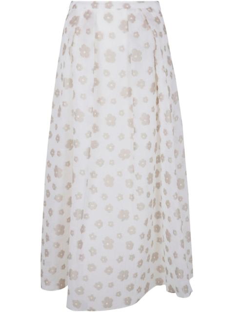 EMPORIO ARMANI fil-coupé effect midi skirt