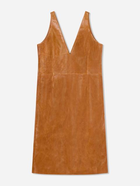 CO V-Neck Dress in Leather