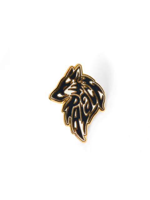 PALACE LONE WOLF PIN BADGE BLACK / WHITE