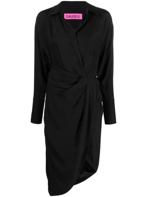 GAUGE81 gathered-front shirt dress
