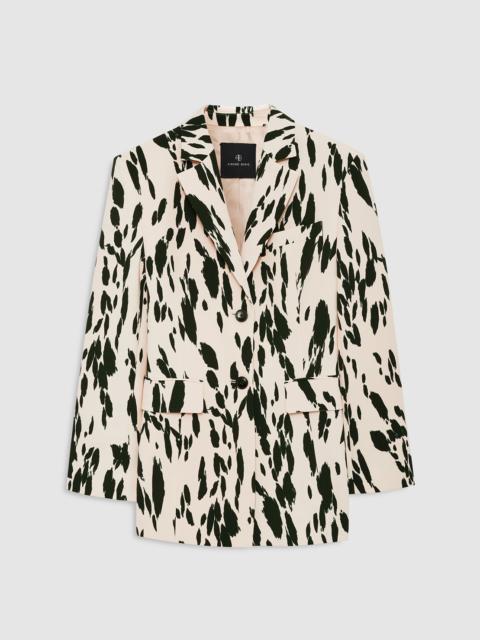 ANINE BING Laika Blazer - Golden Beige Leopard