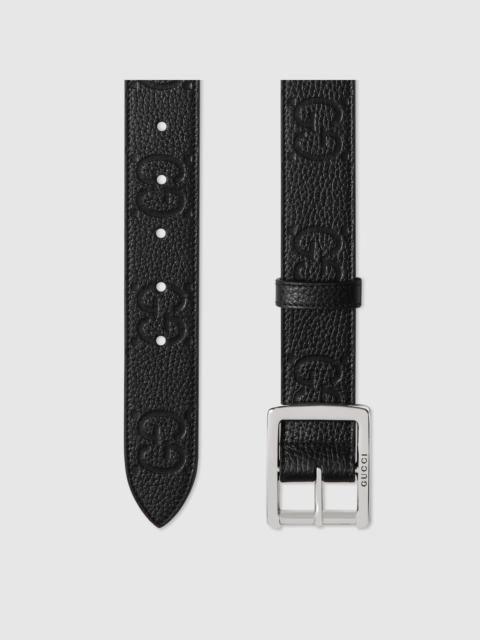 GUCCI GG rubber-effect leather belt
