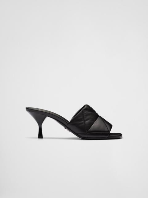 Prada Quilted nappa leather heeled sandals