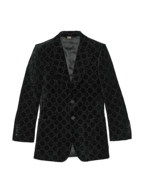 GUCCI Gucci GG Velvet Jacket 'Black' 752166-Z402L-1000