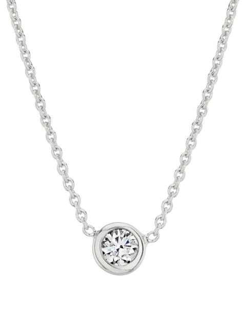 ROBERTO COIN Women's Tiny Treasures 18K White Gold & 0.10 TCW Diamond Pendant Necklace - White Gold
