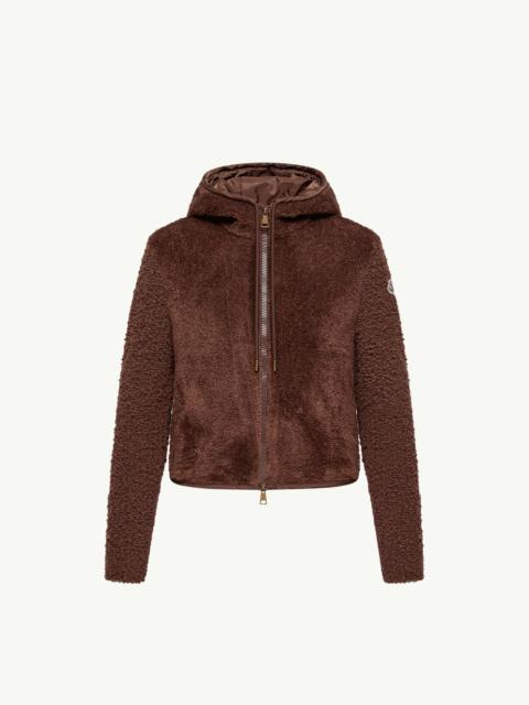 Moncler Bouclé & Teddy Zip-Up Hoodie