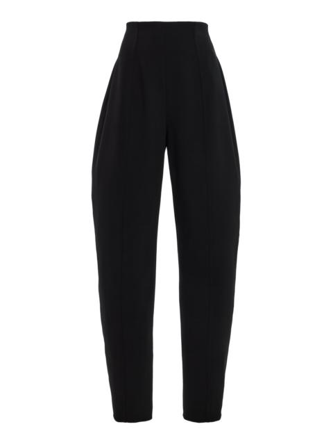 CAROLINA HERRERA Tapered Bi-Stretch Wool Tailored Pants black
