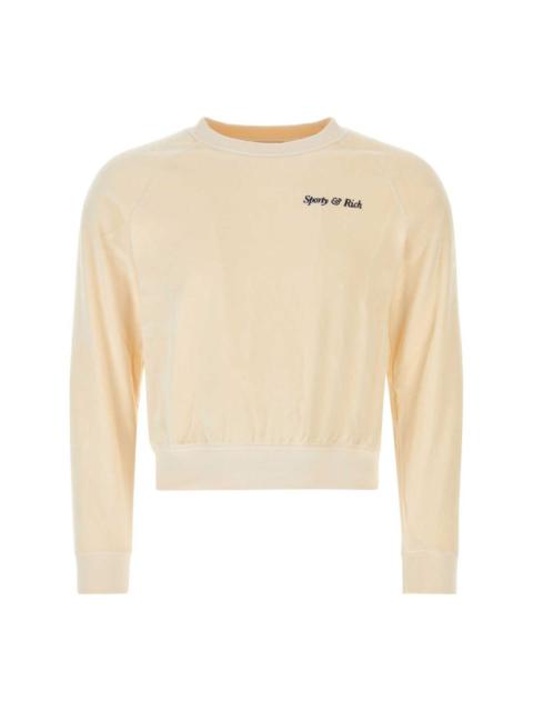 Sporty & Rich logo-embroidered cotton sweatshirt