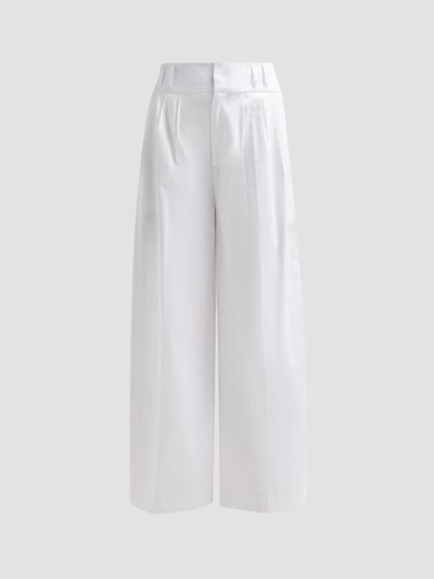 Altuzarra Women's Wilson Cotton High-Rise Wide-Leg Pants - Optic White