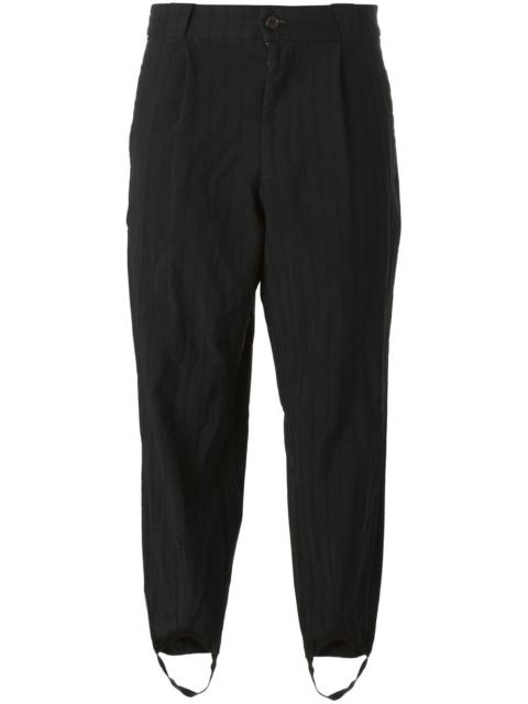 Comme des Garçons Comme des Garçons foot strap striped trousers