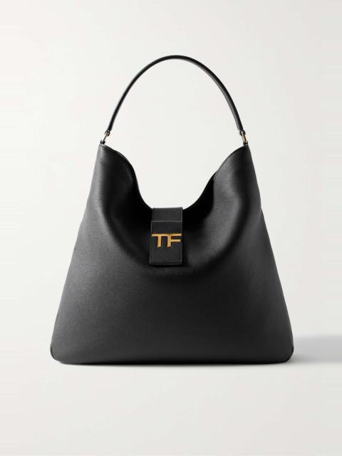 TOM FORD Medium textured-leather shoulder bag