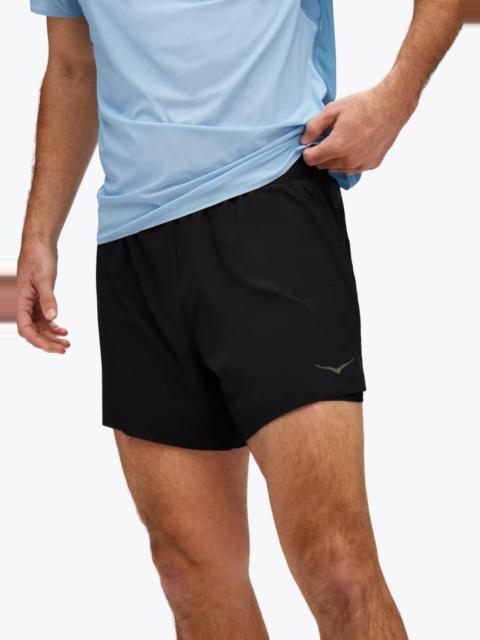 HOKA Men's Glide 5" Short 2in1 in Black