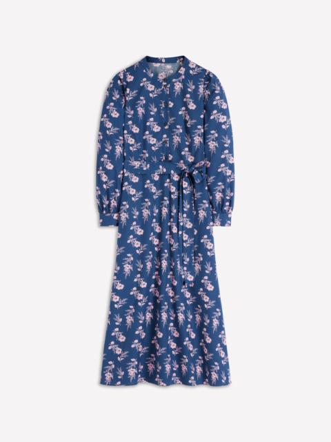 BODEN Ava Cotton Midi Dress-Denim Blue, Blossomy Sprig