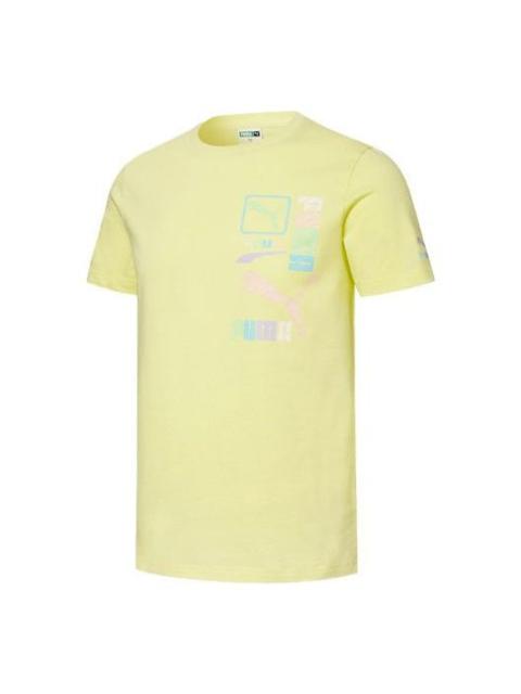 PUMA Florid Summer Logo T-Shirt 'Yellow' 533999-40