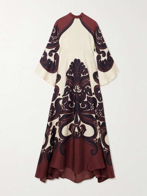 La DoubleJ Magnifico printed silk-satin dress