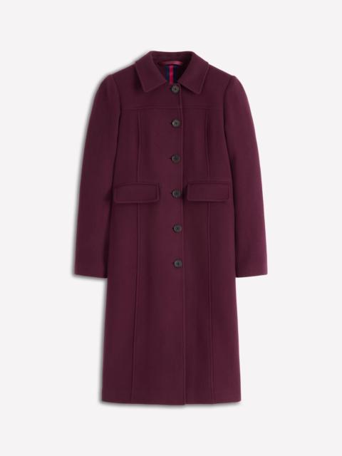 BODEN St Albans Fitted Coat-Dark Cherry