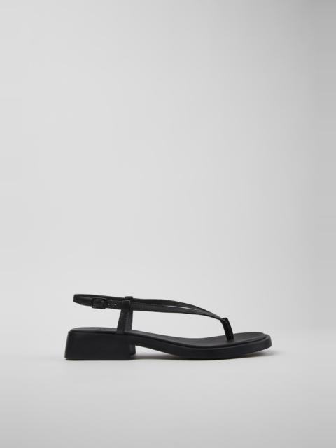 CAMPERLAB Black Leather Sandals for Women.
