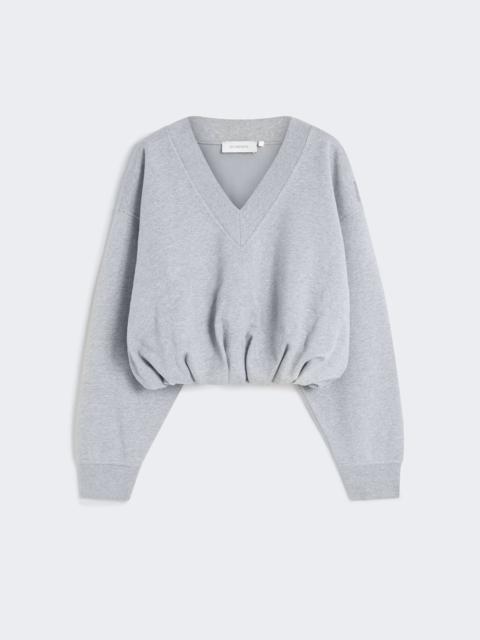 Sportmax COLLEG V-neck crop sweatshirt
