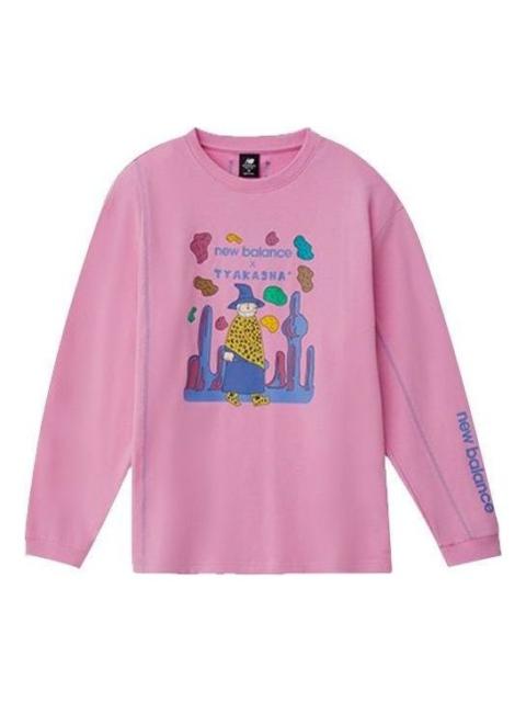 New Balance New Balance x Tyakasha Graphic Print Sweatshirt 'Pink Purple' AMT04390-NJR