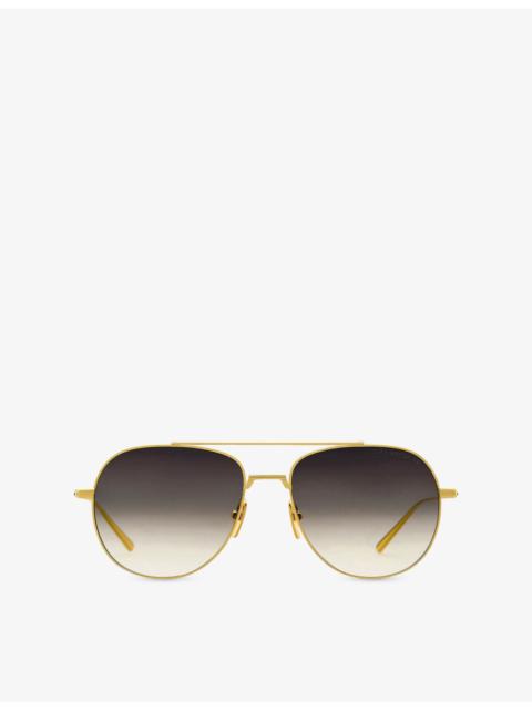 DITA D4000440 Artoa 79. Pilot-Frame Metal Sunglasses